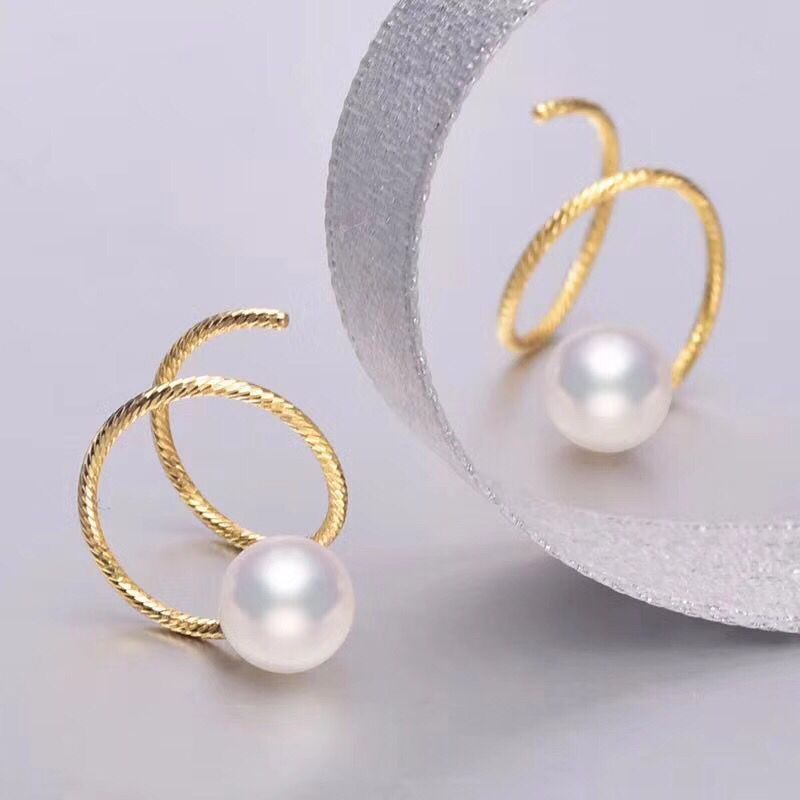 classic 10-11mm round white south sea pearl earring 14