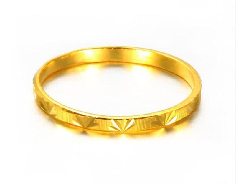 Authentic Solid 24k Yellow Gold Ring/ Confession Love Ring/ Us Size 7